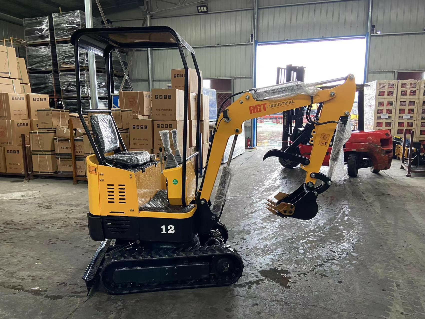 1 Ton, 13.5 HP Gasoline Engine (B&S) Mini Excavator | AGT-H12 - Image 10
