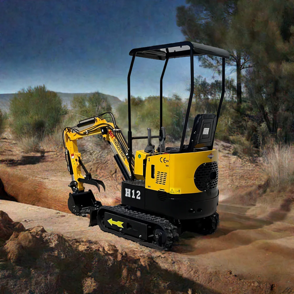 1 Ton, 13.5 HP Gasoline Engine (B&S) Mini Excavator | AGT-H12 - Image 9