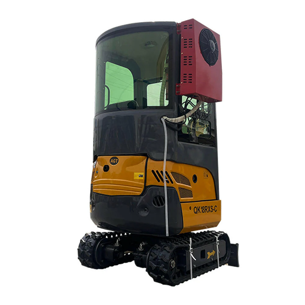 1-ton, Rato Engine Mini Excavator w/Air Conditioning & Enclosed Cab & Side Swing & Hydraulic Thumb | AGT-QK18RXS-C - Image 5