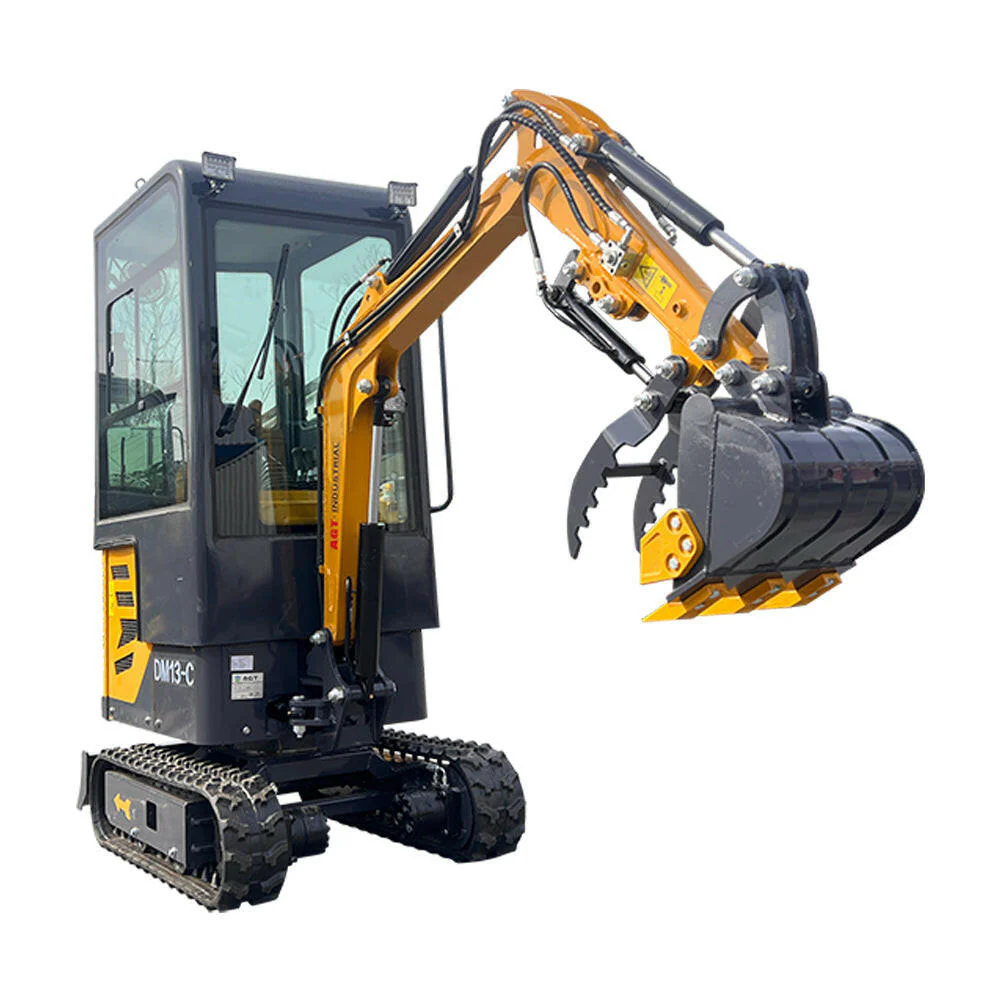 1 Ton, B&S Engine Mini Small Cab Excavator w/ Hydraulic Thumb & Swing Boom | AGT-DM13-C - Image 6