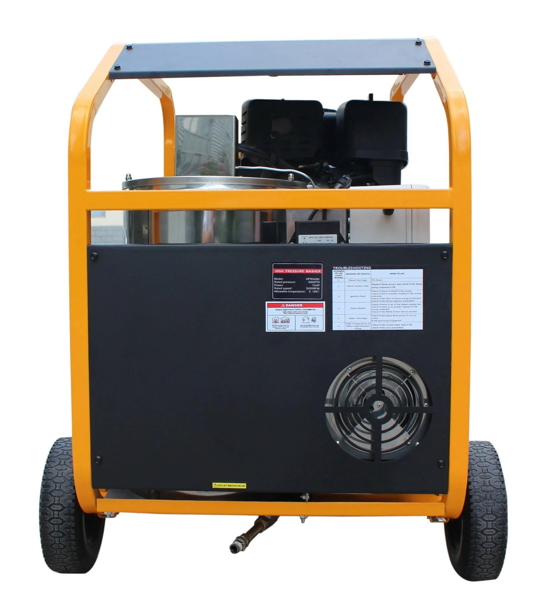 4000 PSI,13 HP, Commercial Grade Hot Pressure washer | AGT-HPW4000 - Image 4