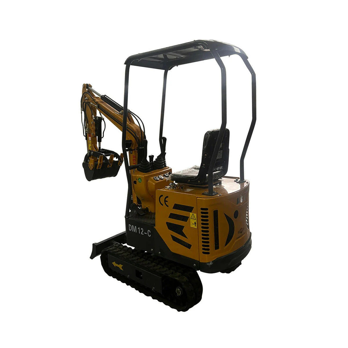 1 Ton, 13.5 HP Gasoline Engine (B&S) Mini Excavator w/ Hydraulic Thumb & Side Swing Boom | AGT-DM12-C - Image 7