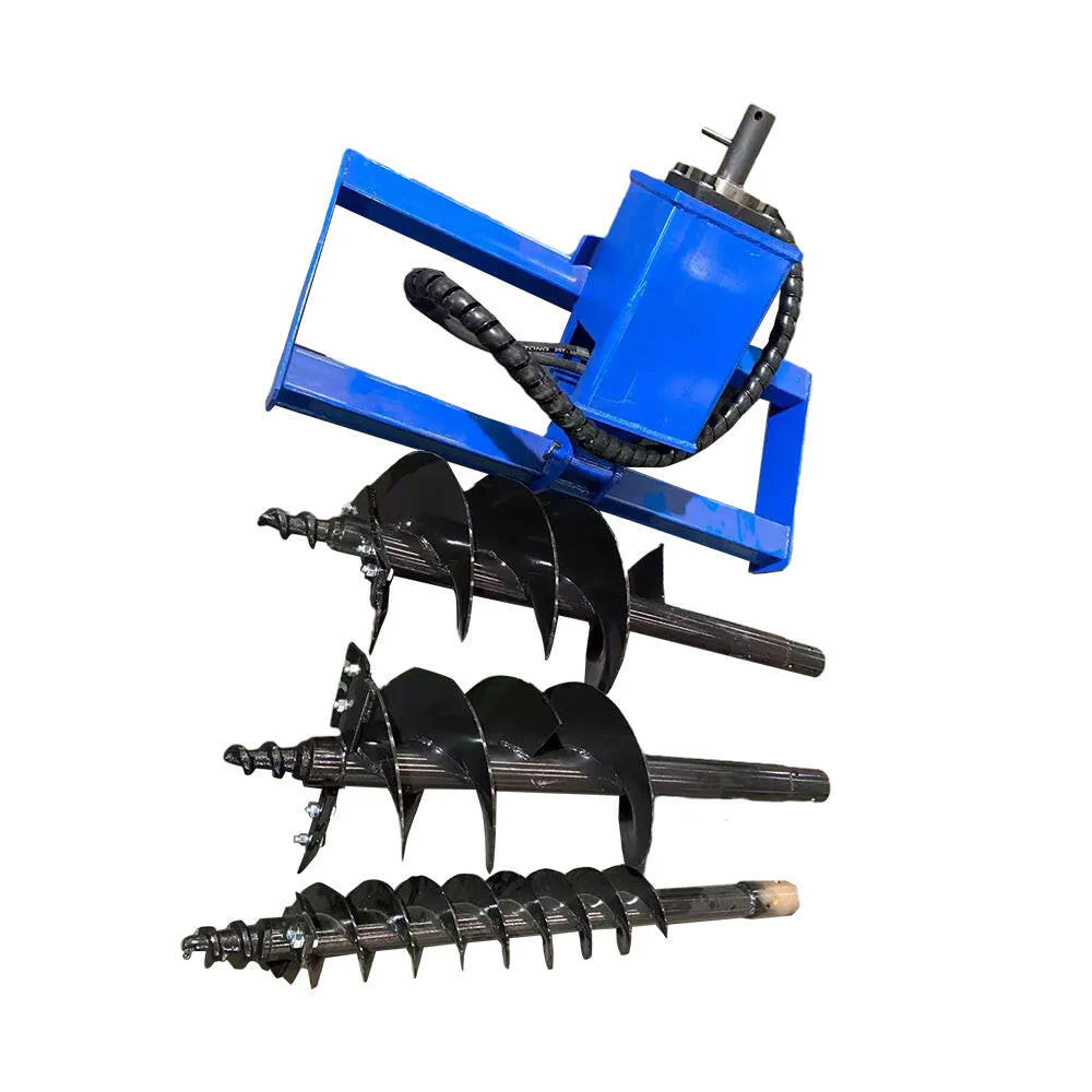 Skid Steer Hydraulic Auger with 3 bits(6", 12", 14" )| AGT-SSECAG-Y-BL - Image 5