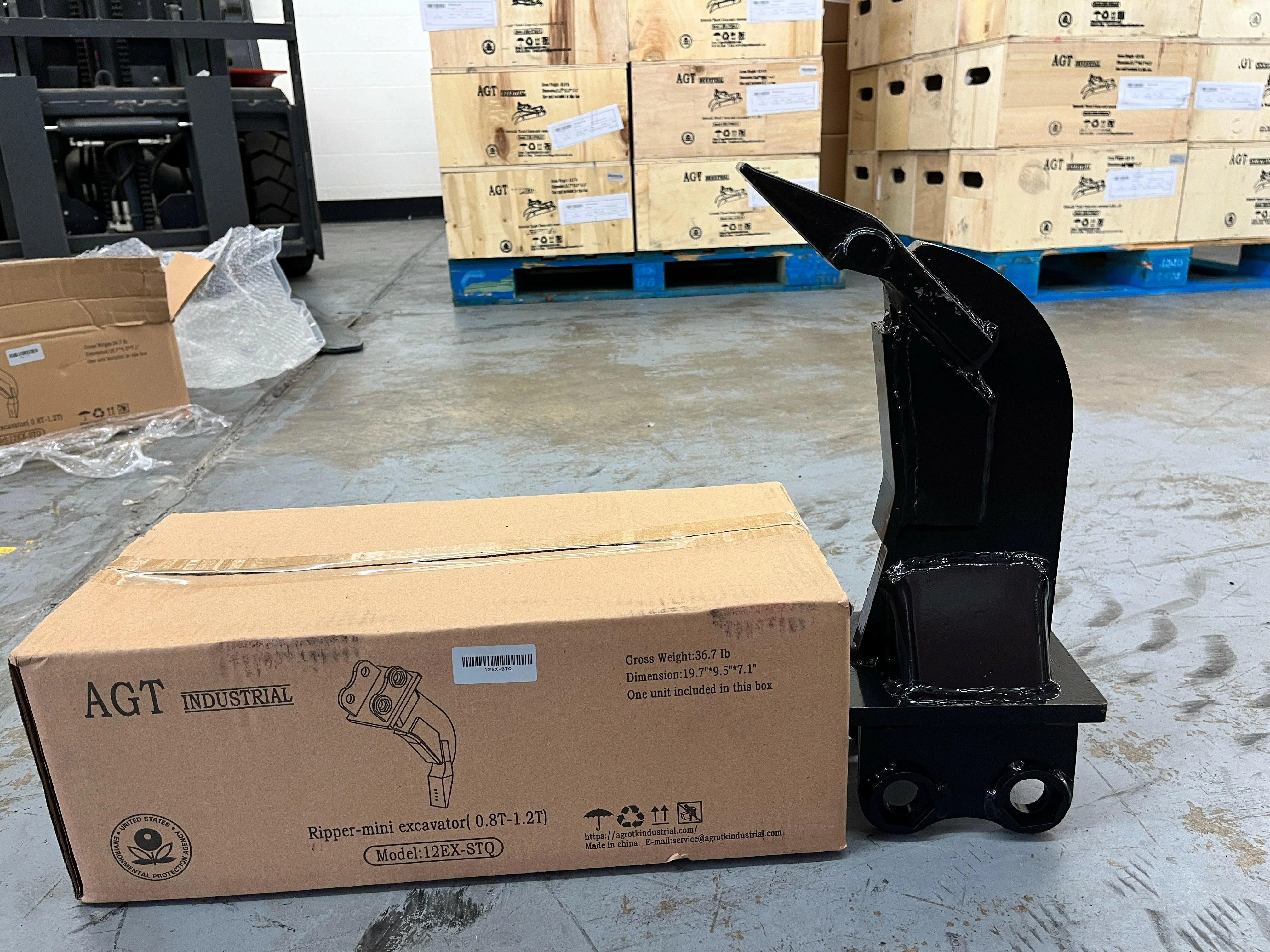 Ripper Attachment for 1-2 Ton Mini Excavators | AGT-12EX-STQ - Image 4